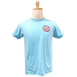 Fredericksburg Texas Light Blue, Red and White Old School Cool Graphic Tee